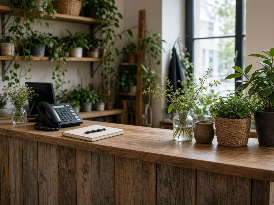 Contact desk at Stormfoes House in Helsinki